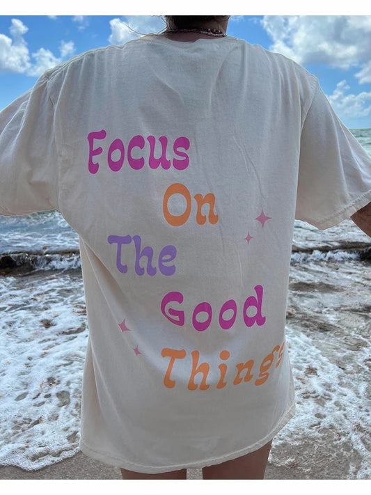 Focus On The Good Things Preppy Aesthetic T-shirt