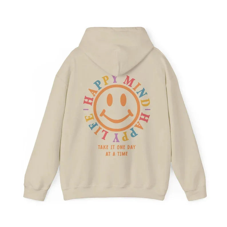 Happy Mind Happy Life Preppy Aesthetic Hoodie