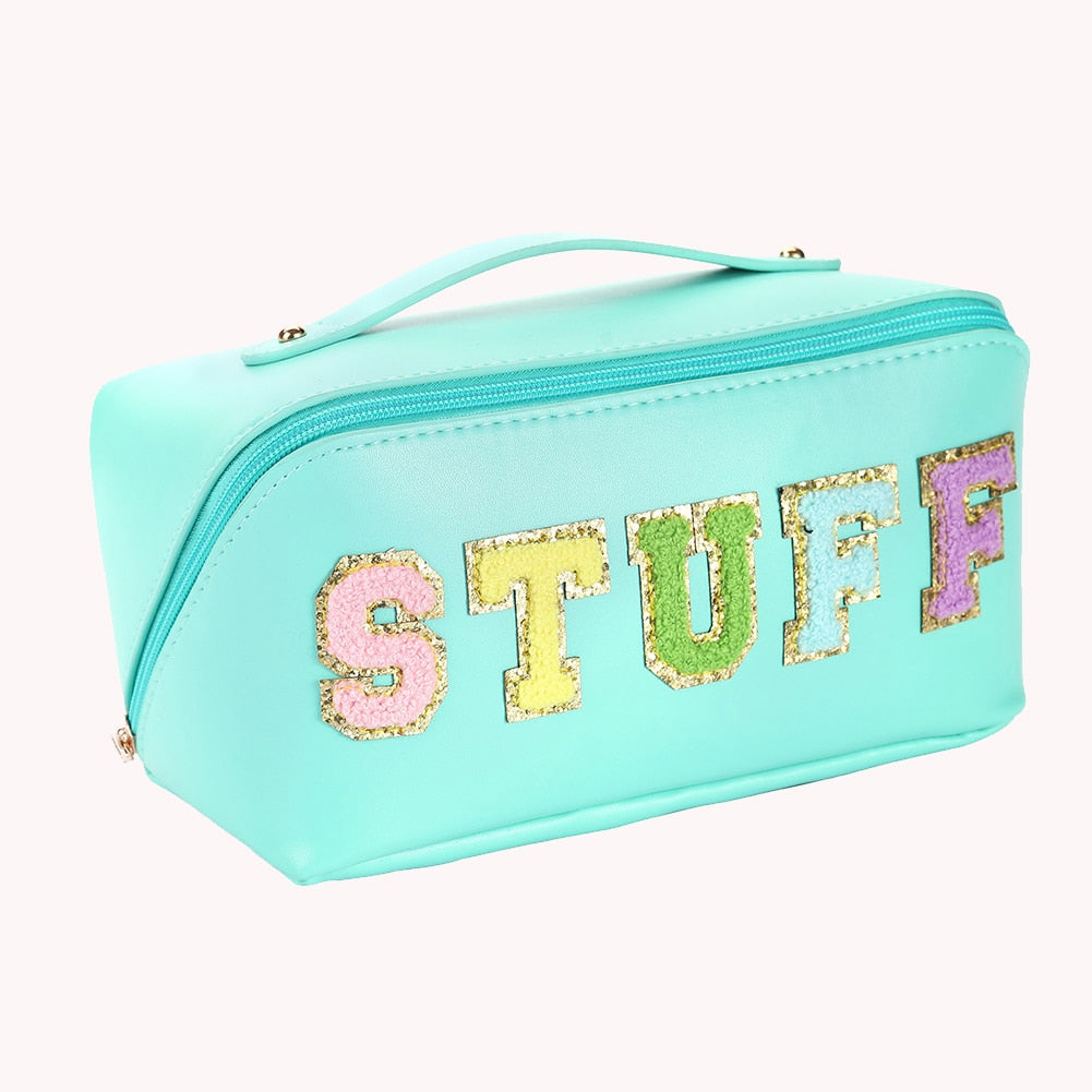 Preppy Aesthetic Folding Makeup Letter Patch Bags