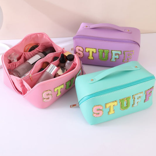 Preppy Aesthetic Folding Makeup Letter Patch Bags