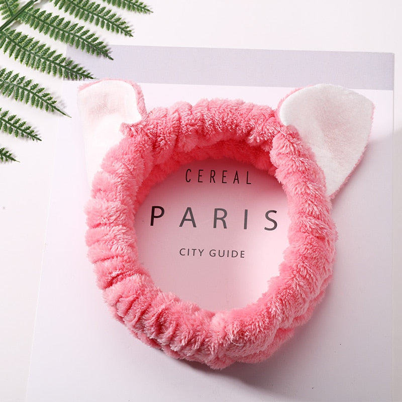 Cat Ears Elastic Selfcare Skincare Face Wash Headbands