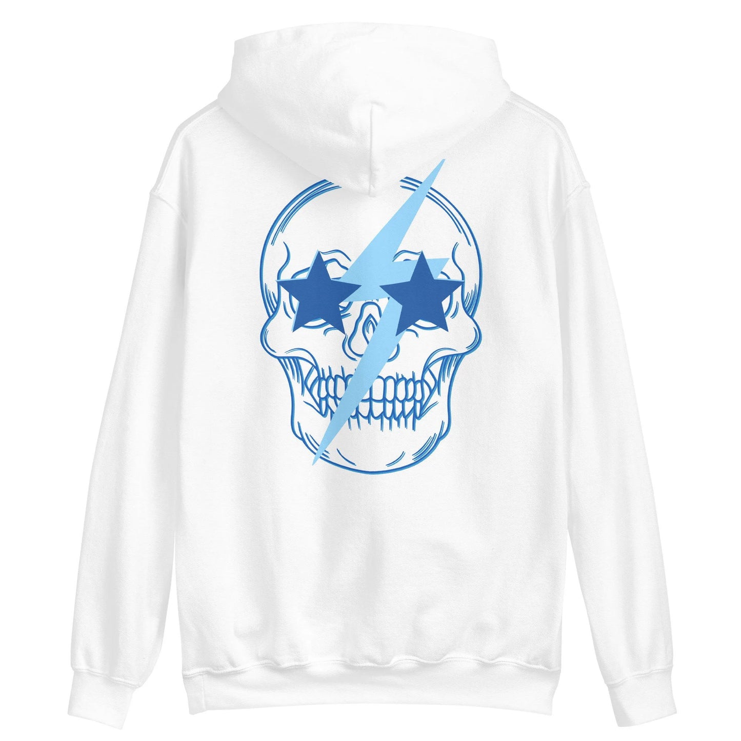 Preppy Aesthetic Lightning Strike Skull Hoodie