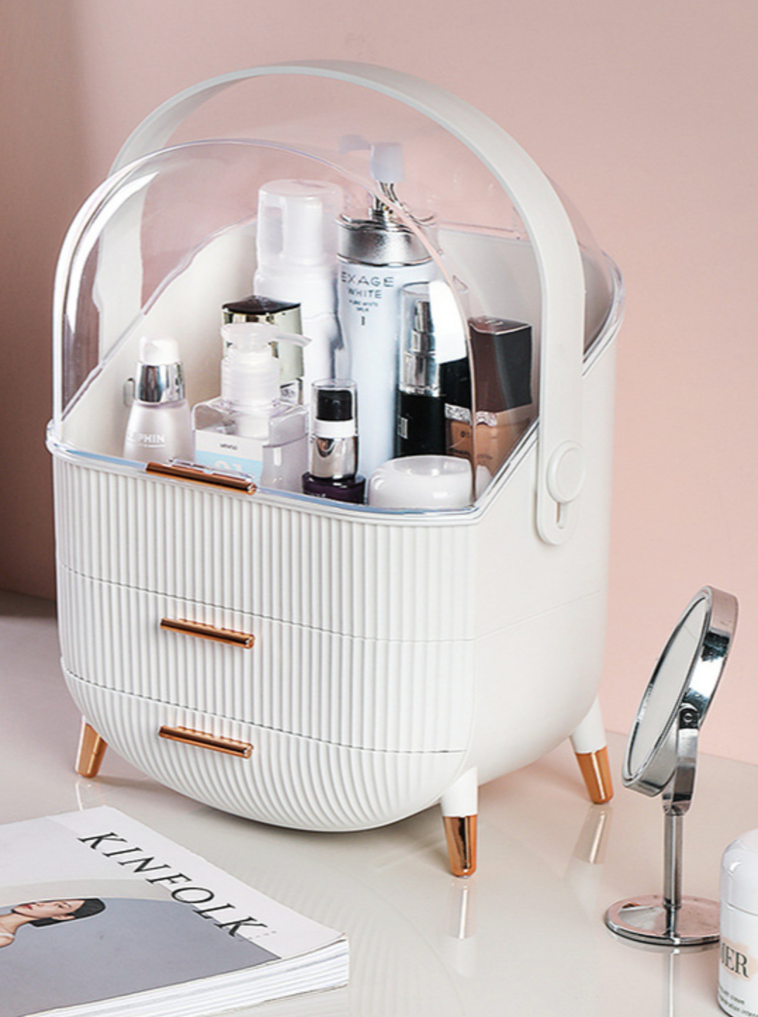 Preppy Aesthetic Skincare & Makeup Organizer Storage Drawer