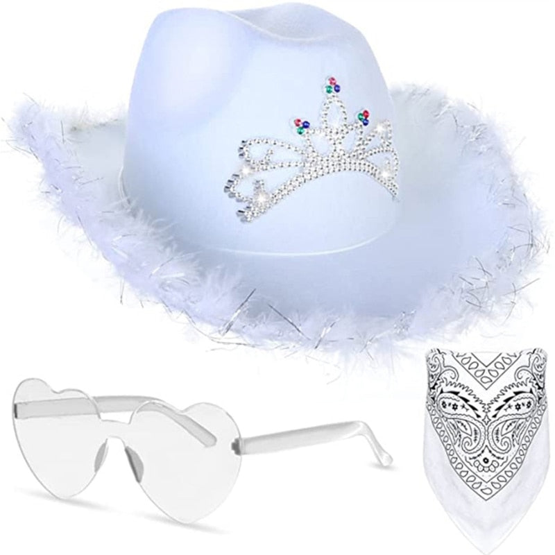 Preppy Aesthetic Cowgirl Hat Sets
