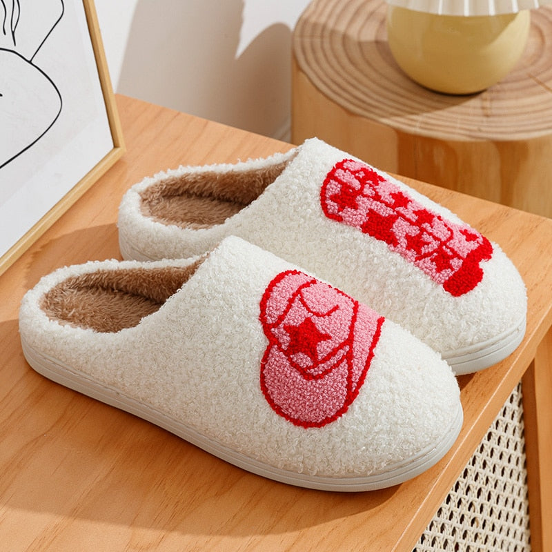 Cowgirl Hat Preppy Aesthetic Cozy Slippers
