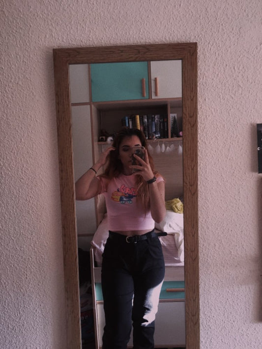 Angel Graphic Tee Preppy Aesthetic Crop Top