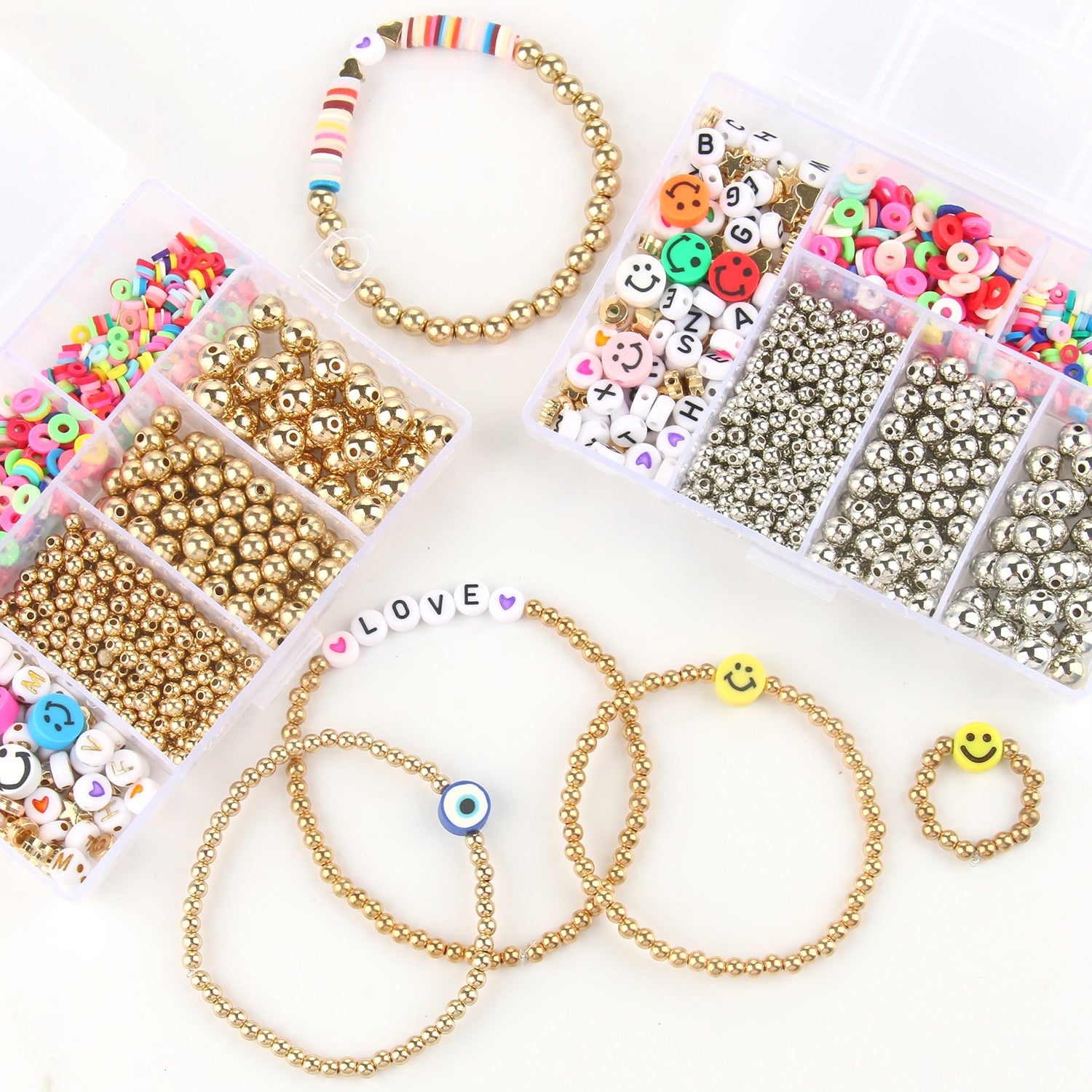 Colorations Bead & Bracelet Kit - 1 lb. of Beads and 24 Bracelets
