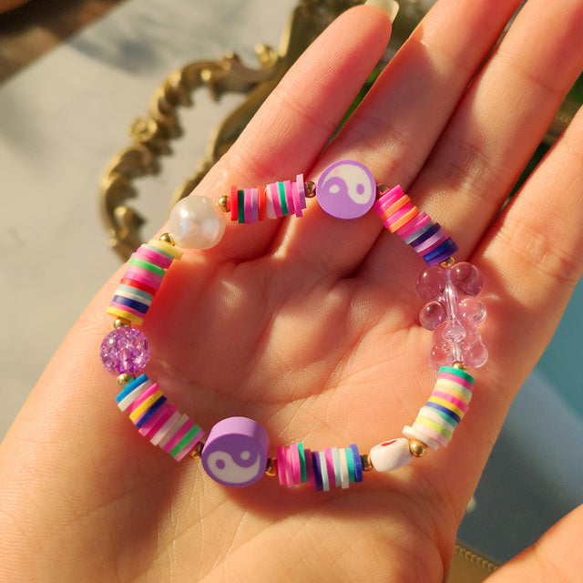 Preppy Aesthetic Beaded Charm Bracelets