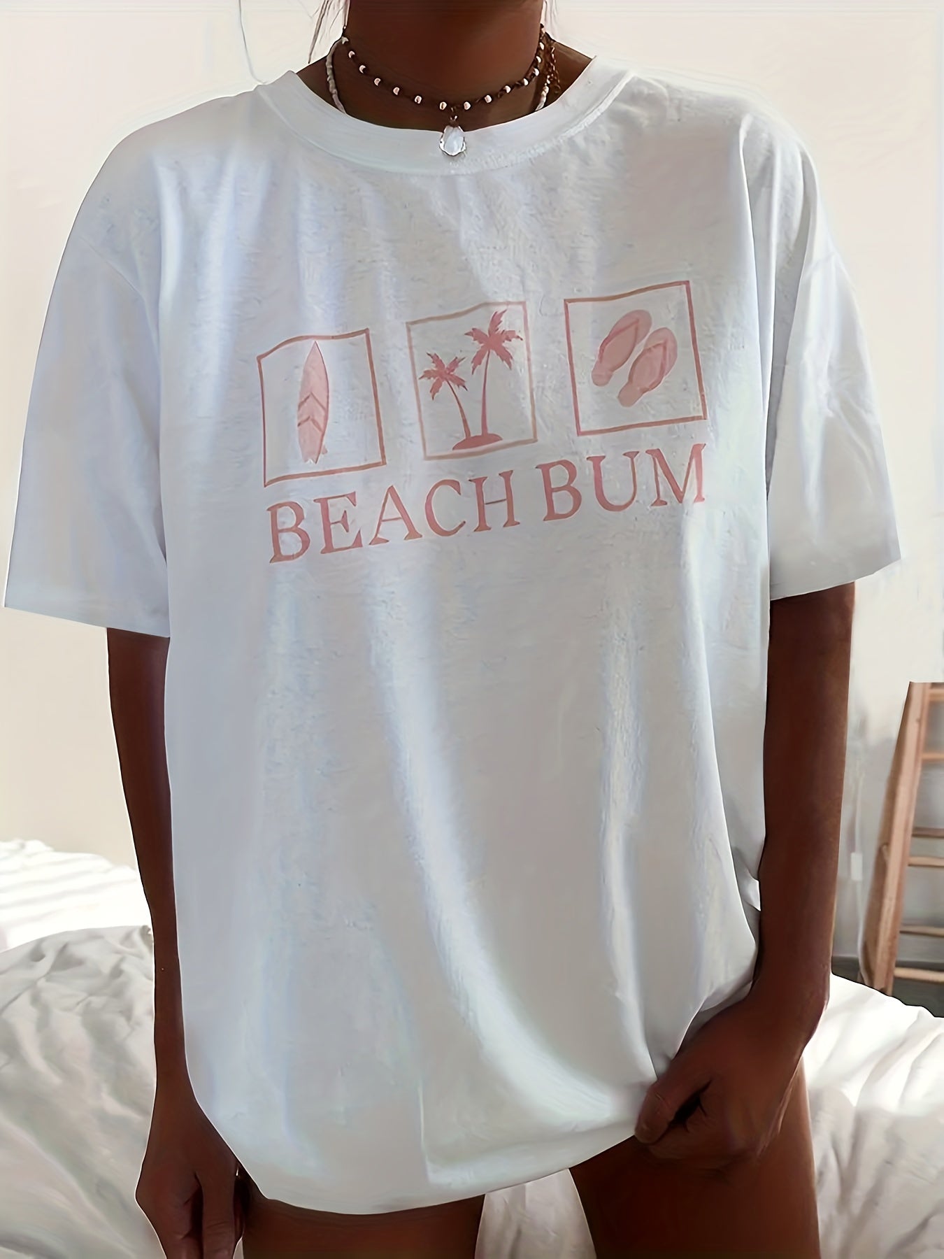 Preppy Aesthetic Beach Bum Summer Graphic T-Shirt