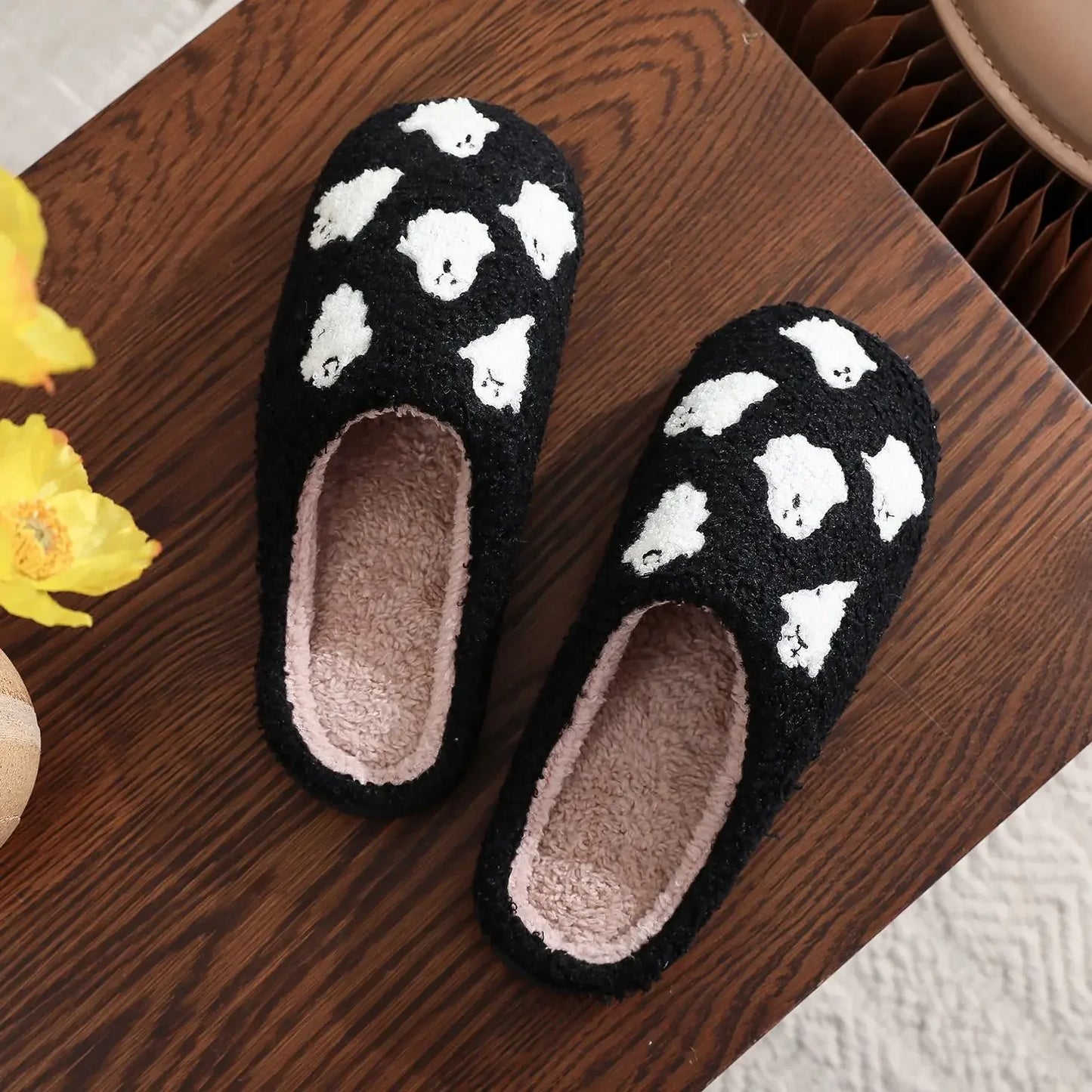 Halloween Ghost Preppy Aesthetic Cozy Slippers