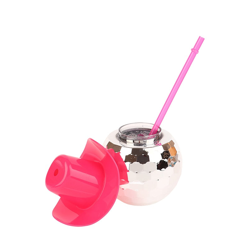 Hot Pink Disco Ball Drink Tumbler