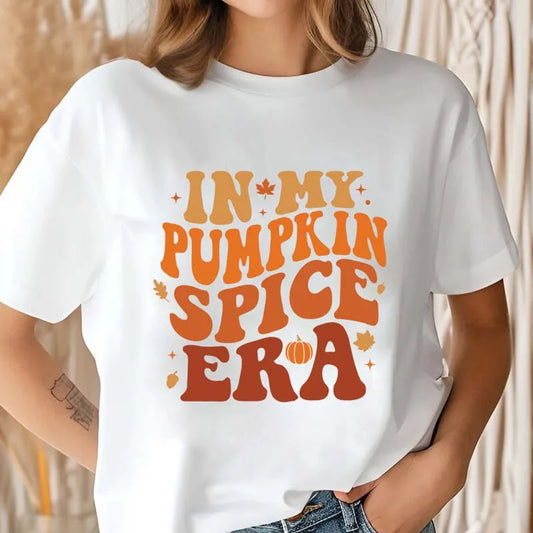 In My Pumpkin Spice Era Preppy Aesthetic Autumn Graphic T-Shirt