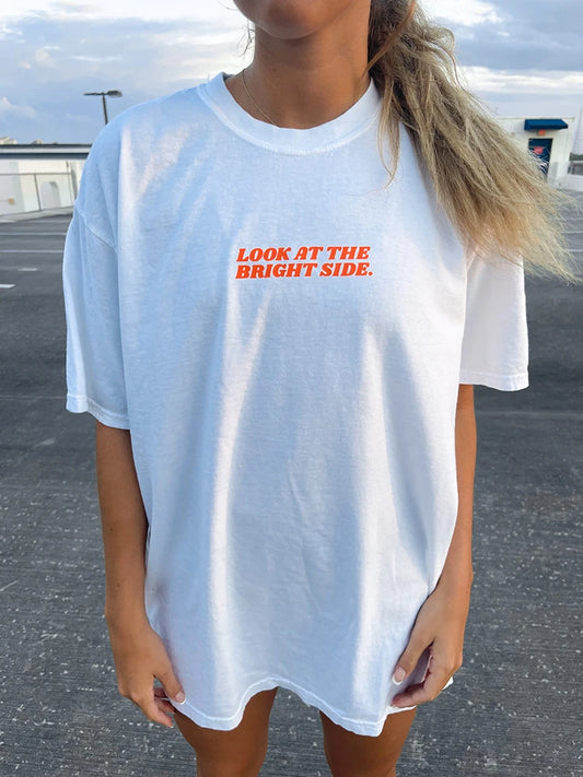 Look At The Bright Side Preppy Aesthetic Graphic T-Shirt