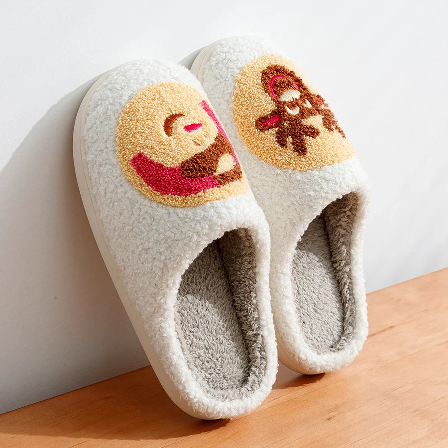 Christmas Cookie Preppy Aesthetic Cozy Slippers