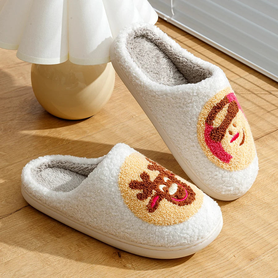 Christmas Cookie Preppy Aesthetic Cozy Slippers