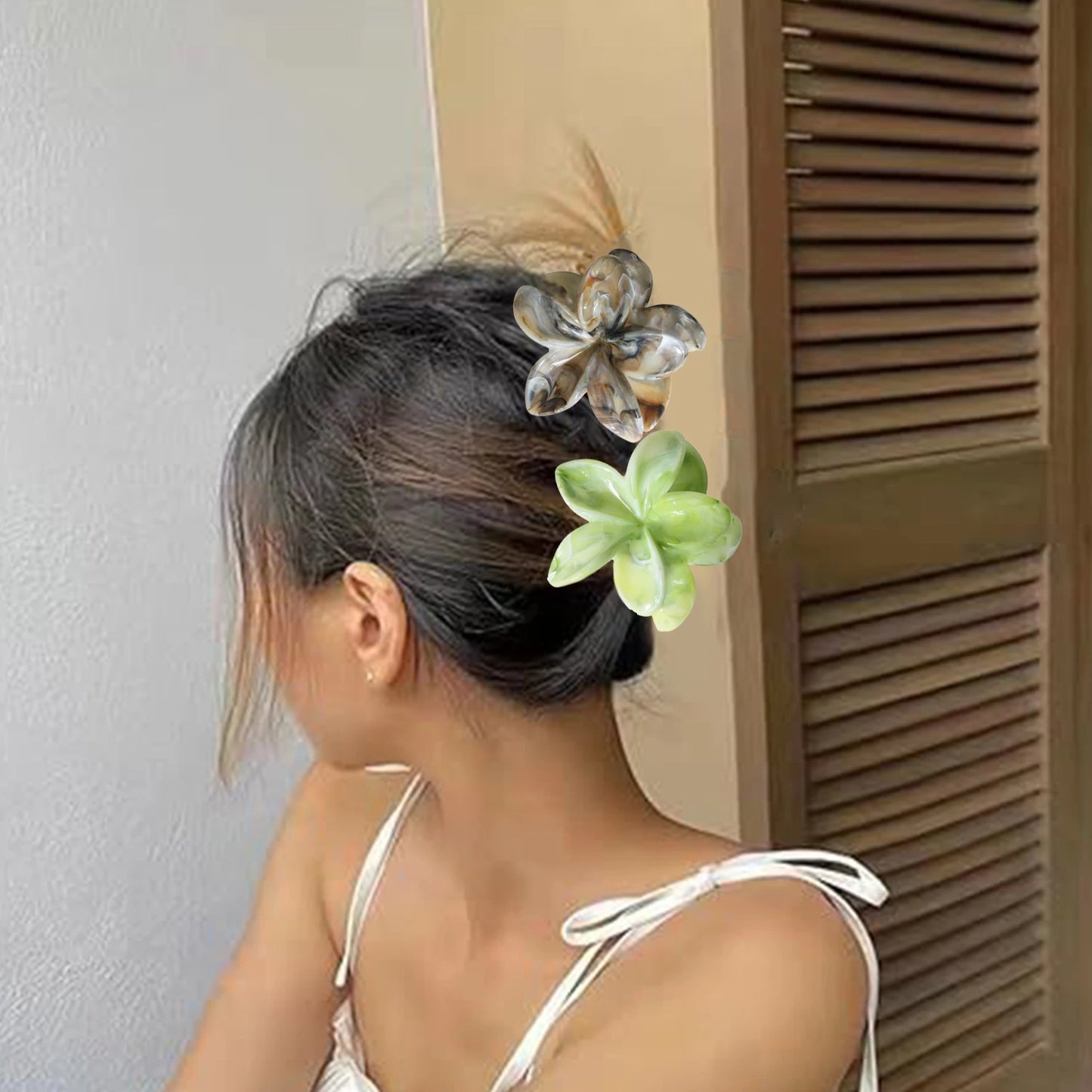 Hibiscus Hair Flower Claw Clip Preppy Summer Aesthetic
