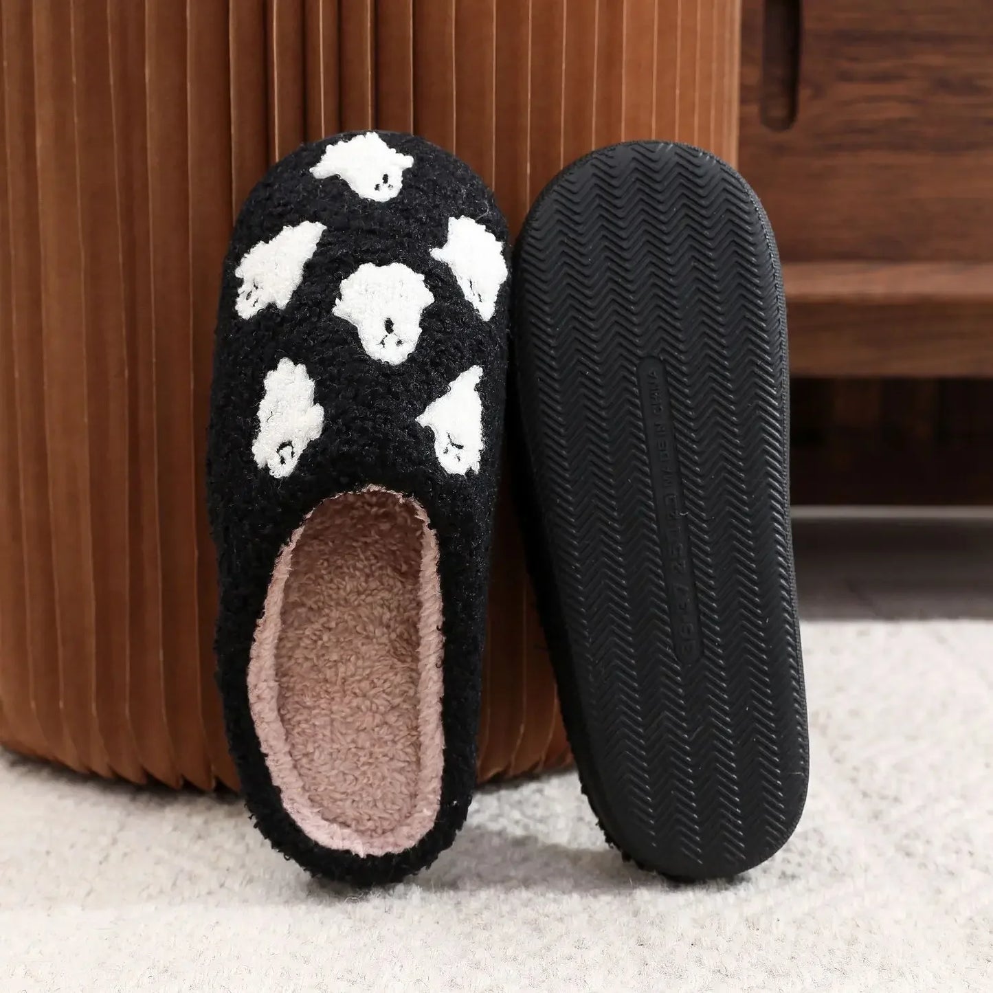 Halloween Ghost Preppy Aesthetic Cozy Slippers