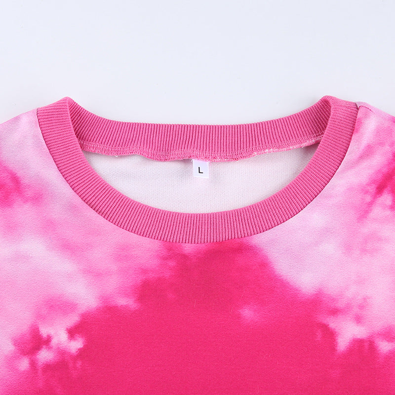 Tie Dye Pink Heart Print Sweatshirt – The Preppy Place