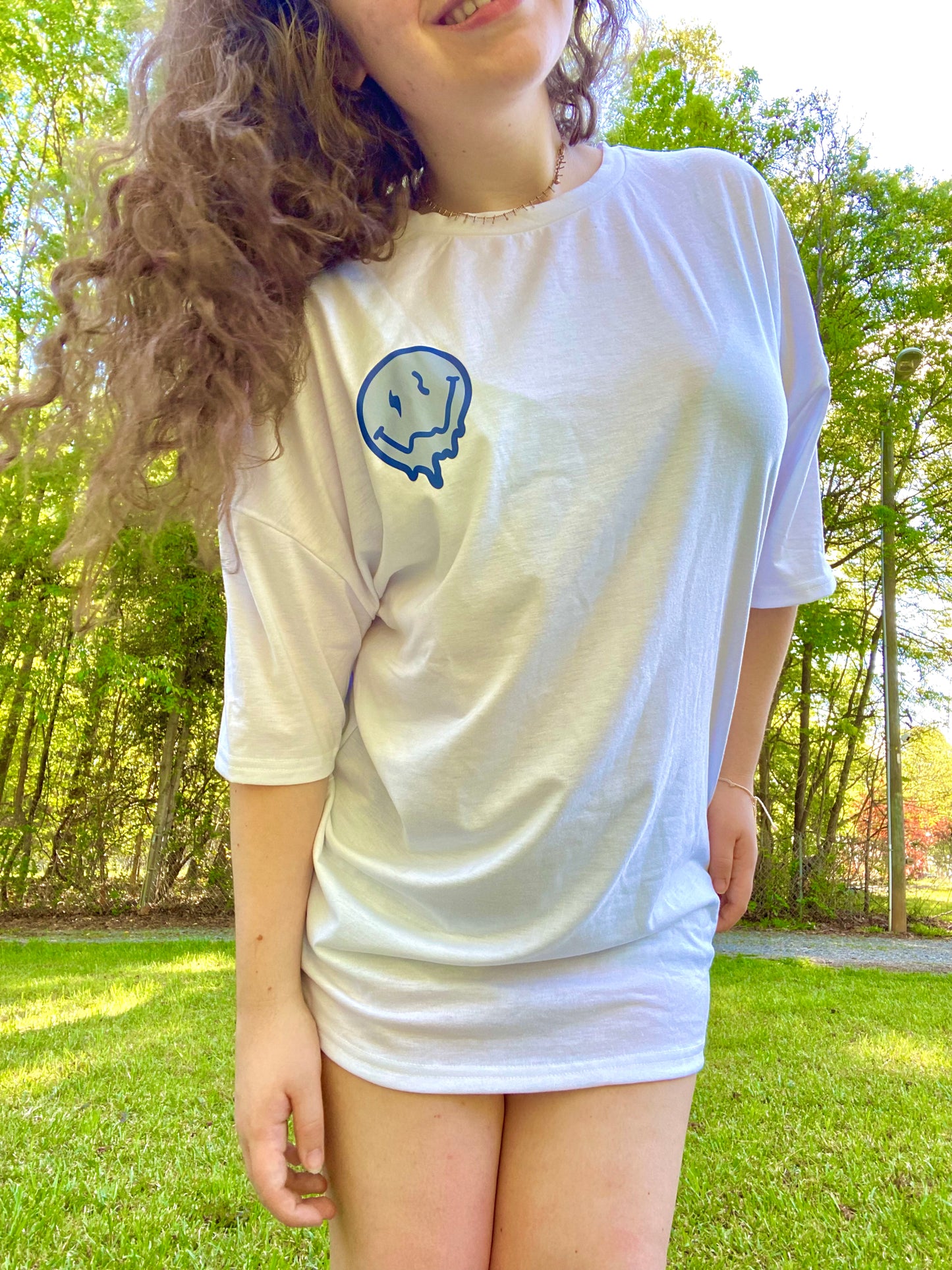 Enjoy The Little Things Preppy Aesthetic Smiley Face Graphic Tee