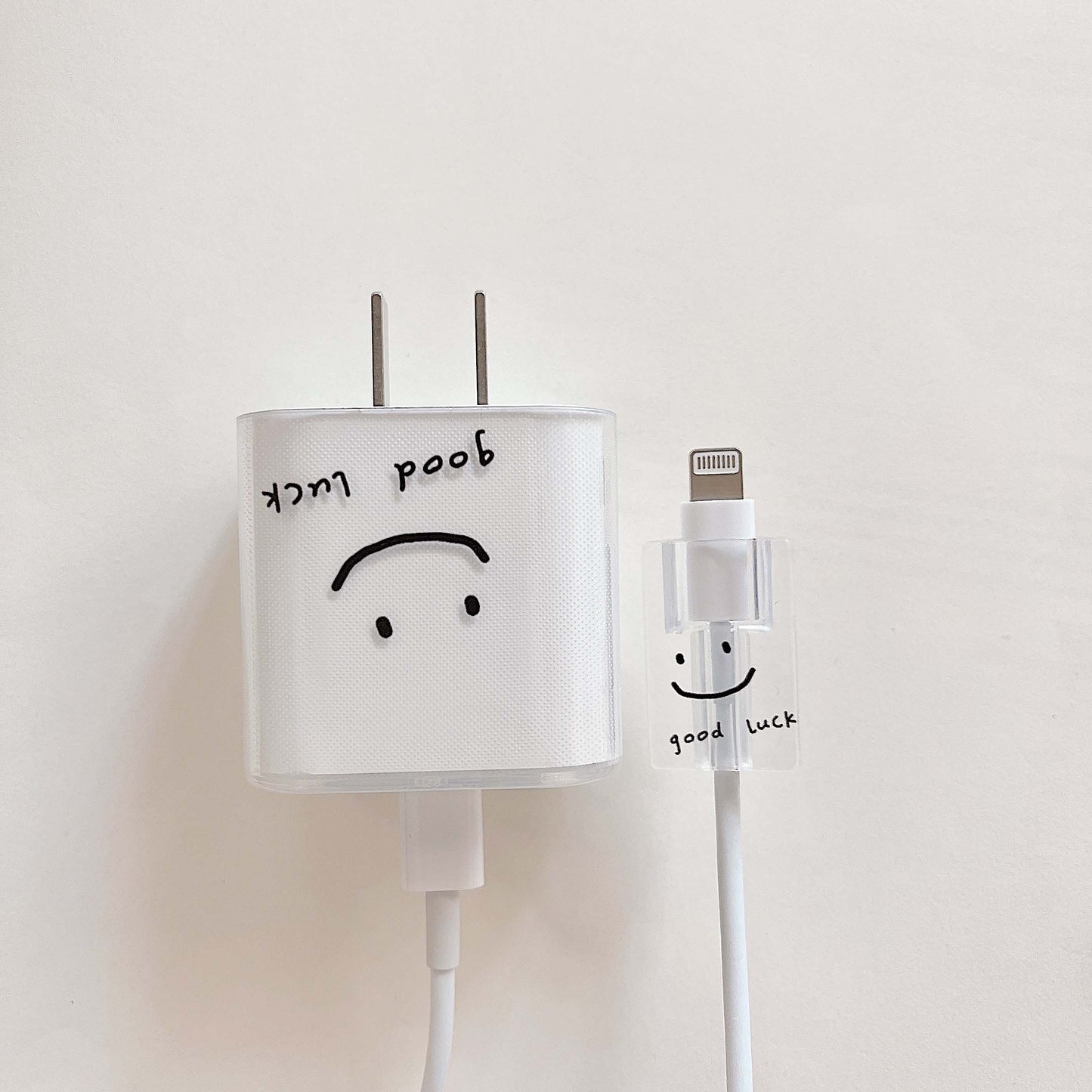 Smiley Face Aesthetic USB Cable Protector Case