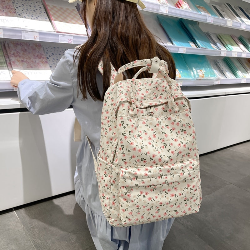 Dainty Floral School Bag Backpack