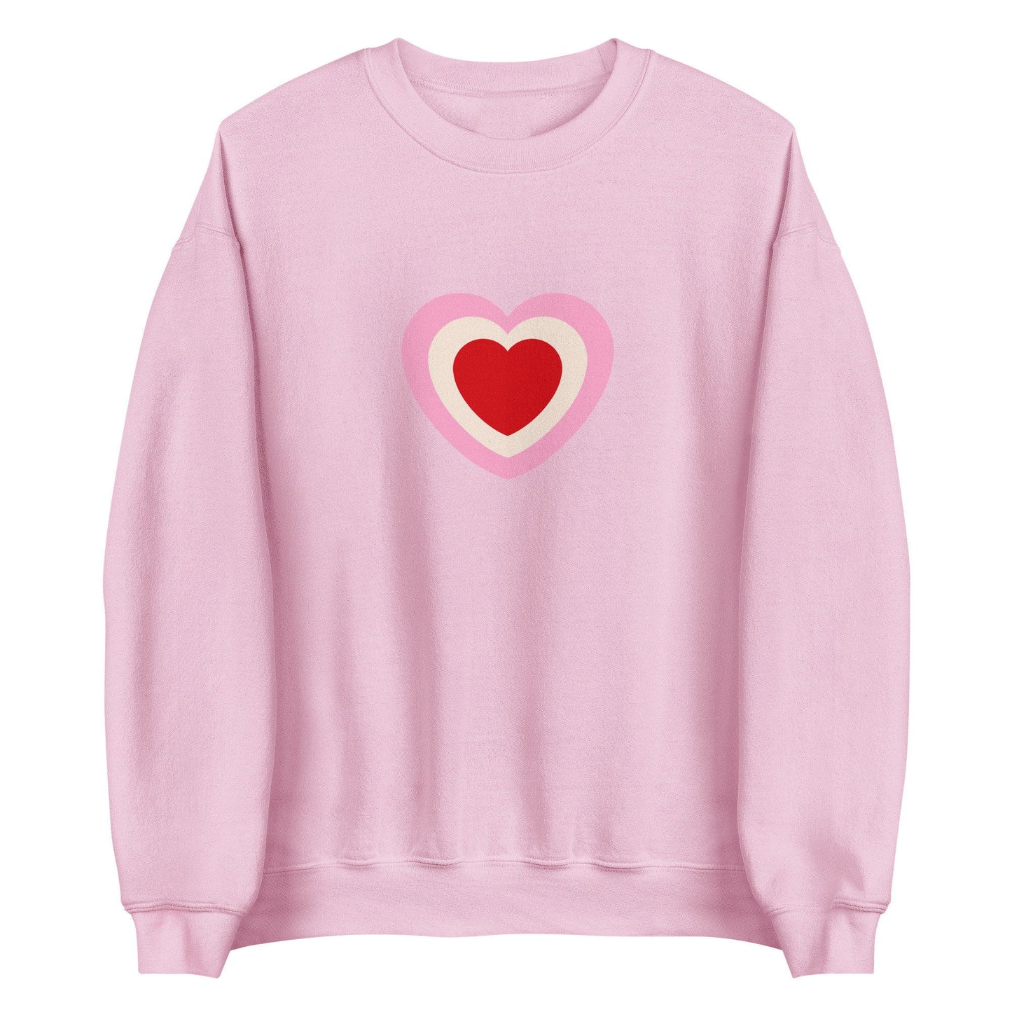 Heart printed crewneck sweatshirt