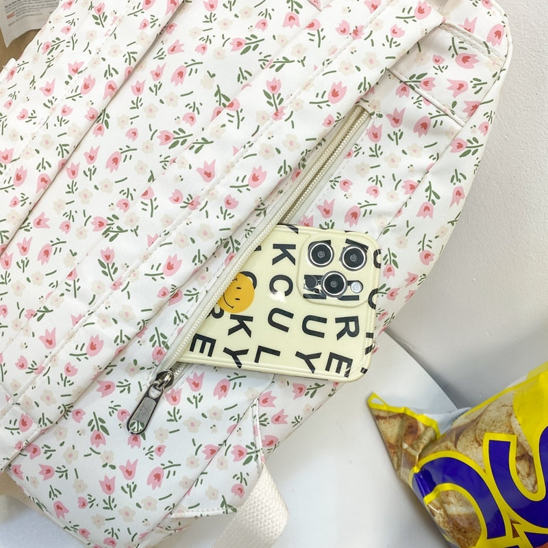 Dainty Floral School Bag Backpack
