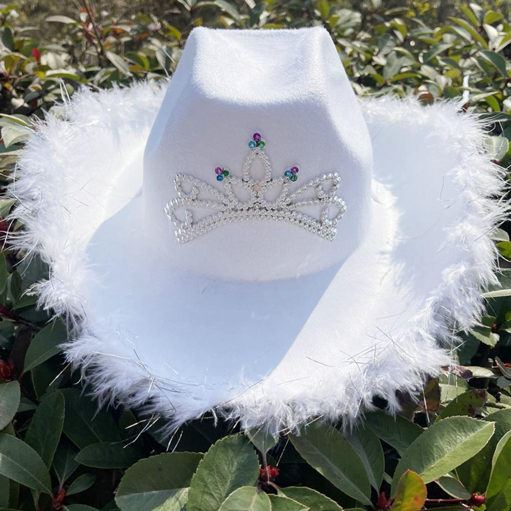 White Feather Preppy Aesthetic Cowgirl Hat