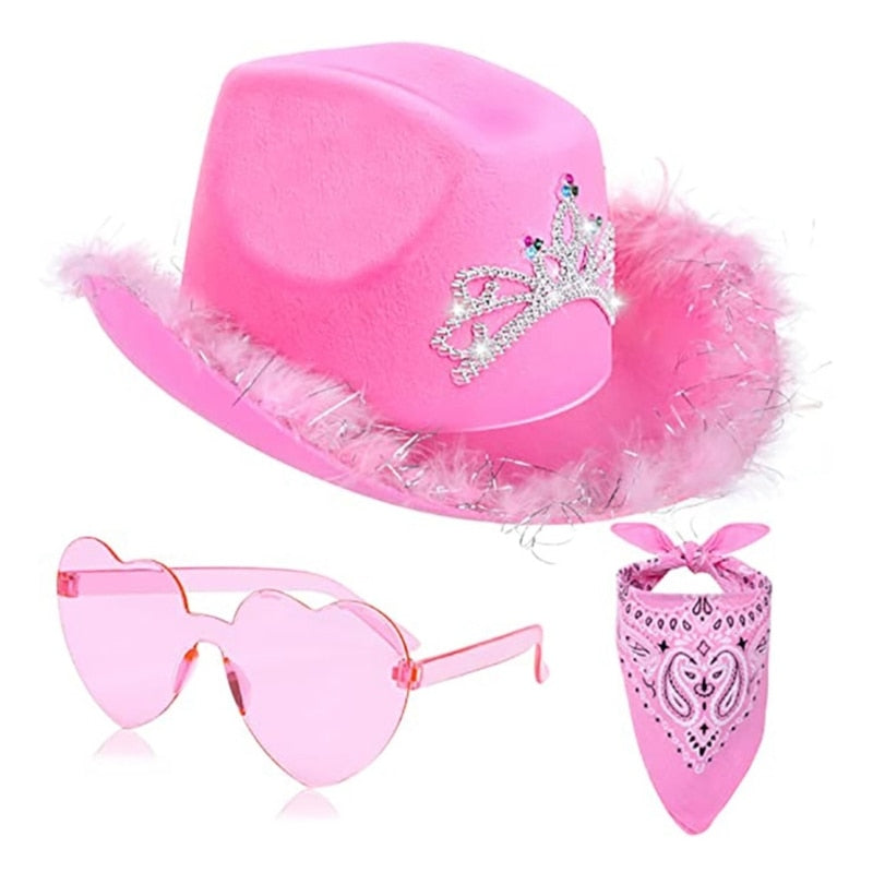 Preppy Aesthetic Cowgirl Hat Sets