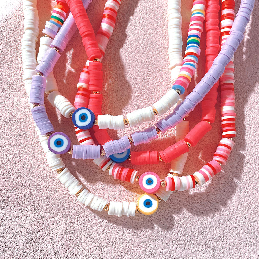 Ceramic Bead Evil Eye Necklace – AB CORP