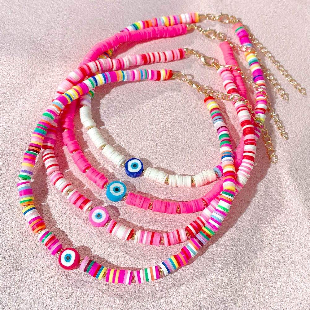 Evil Eye Beaded Necklace – The Preppy Place
